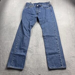 Levi's Lot 501 Premium Button Fly Straight Leg Stretch Denim Jeans Blue 30x28*